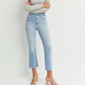 Just black denim the cropped Demi flare Jean